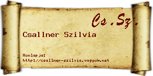 Csallner Szilvia névjegykártya