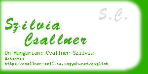 szilvia csallner business card